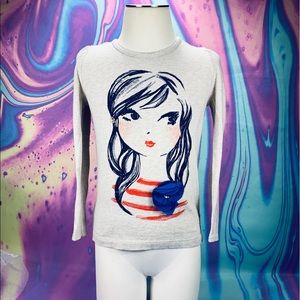 Kids Girls Child Top, Shirt, long sleeve